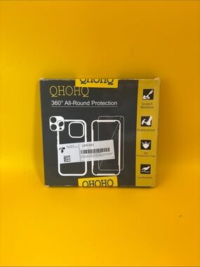 QHOHQ 360° All-Round Protection Phone Case - Black and Yellow